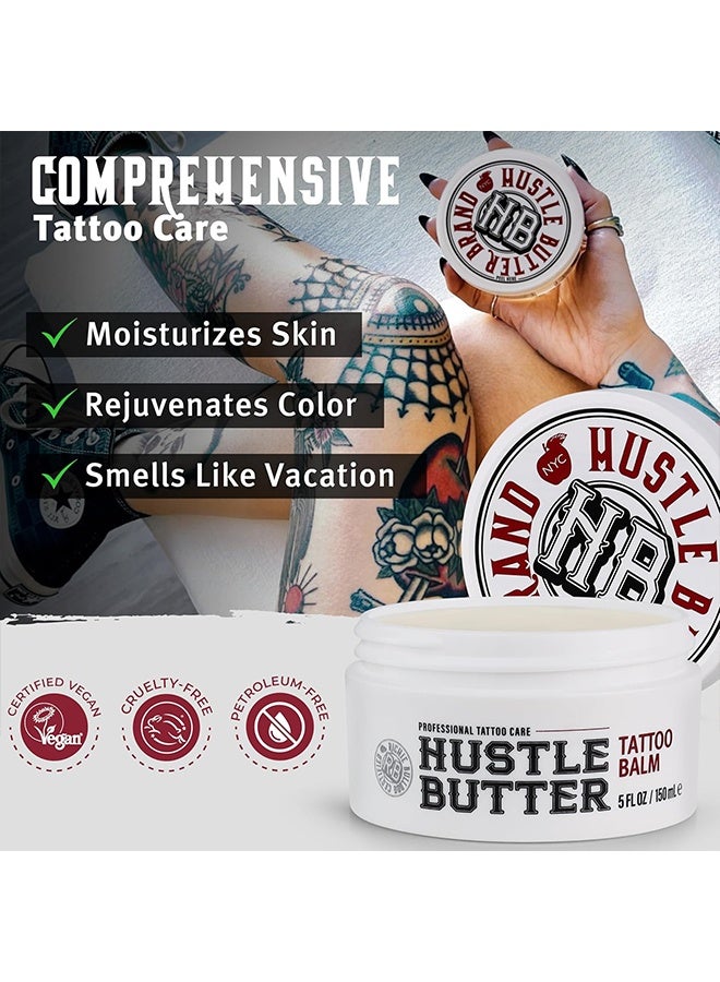 HB Hustle Butter Tattoo Balm, Professional Tattoo Care, Heals + Protects New Tattoos And Rejuvenates Older Tattoos - 100% Vegan Cream No-Petroleum,150ml - Image 2